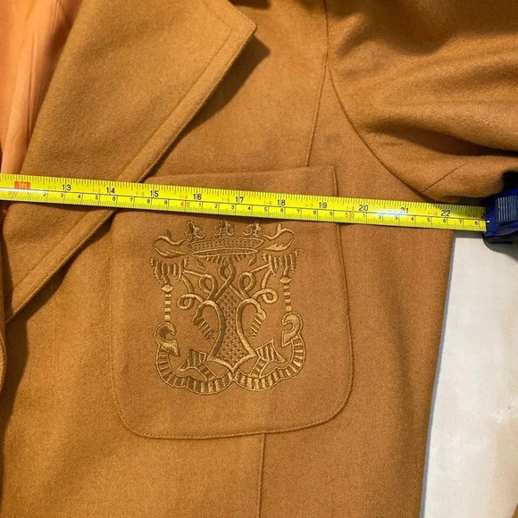 VTG Linda Allard Ellen Tracy Wool Blend Blazer Sz 14 Crest Old Money Career Work - Picture 8 of 11